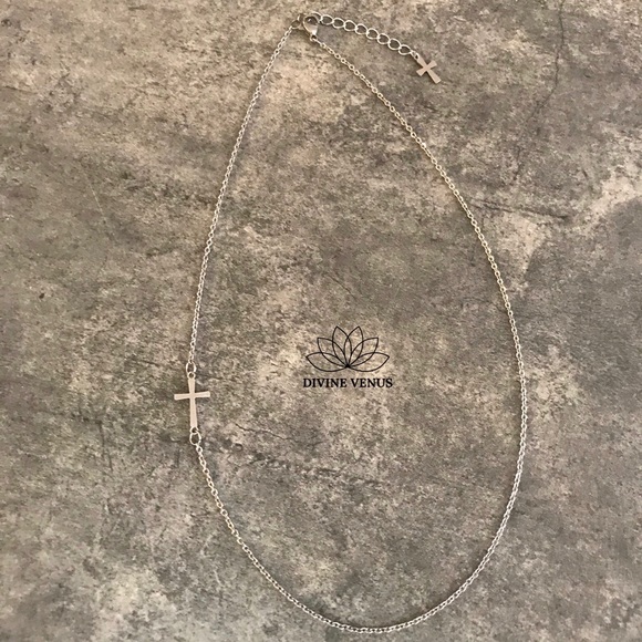 Sideways Cross Necklace - Picture 6 of 8